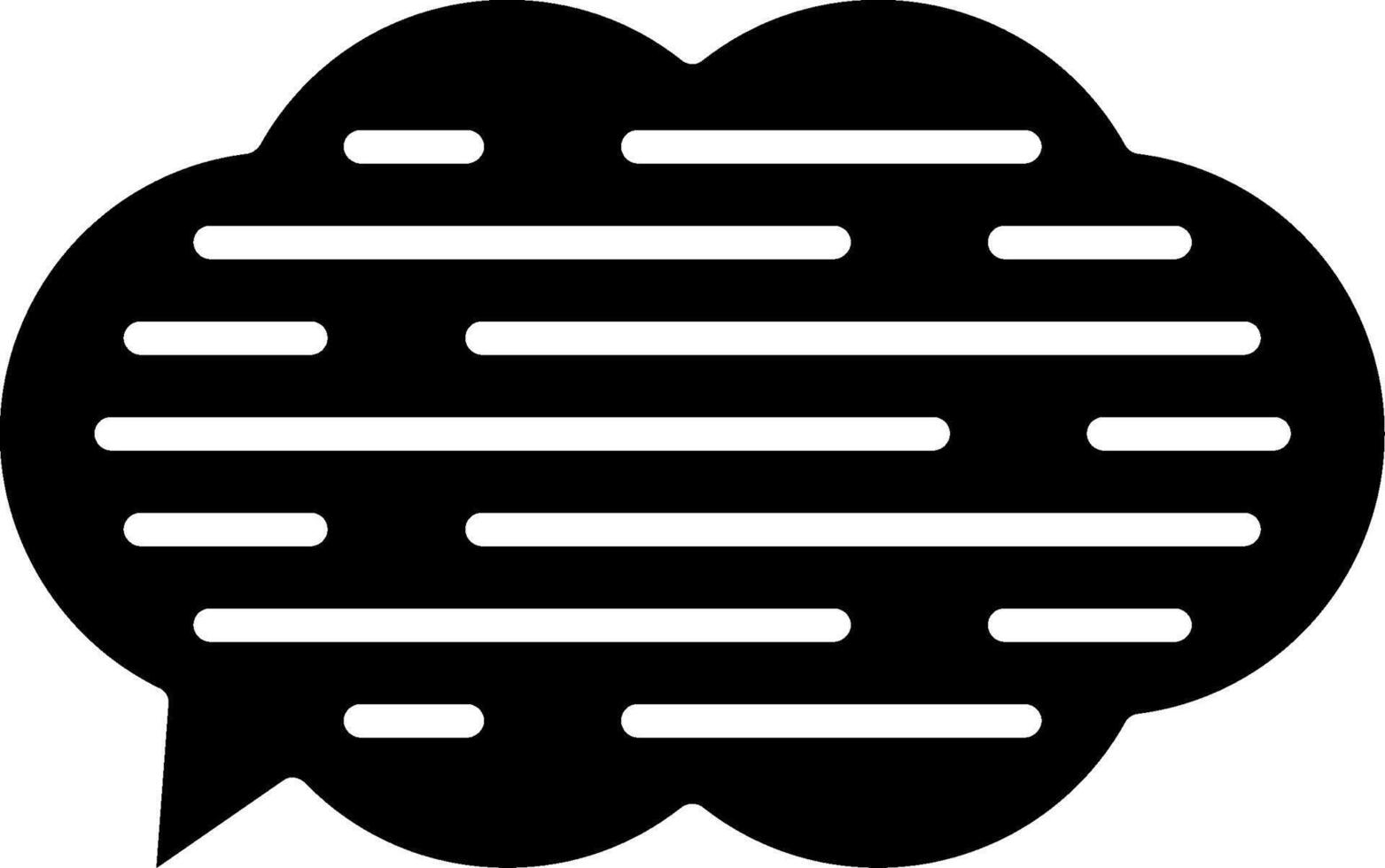 Chat Bubble Glyph Icon vector