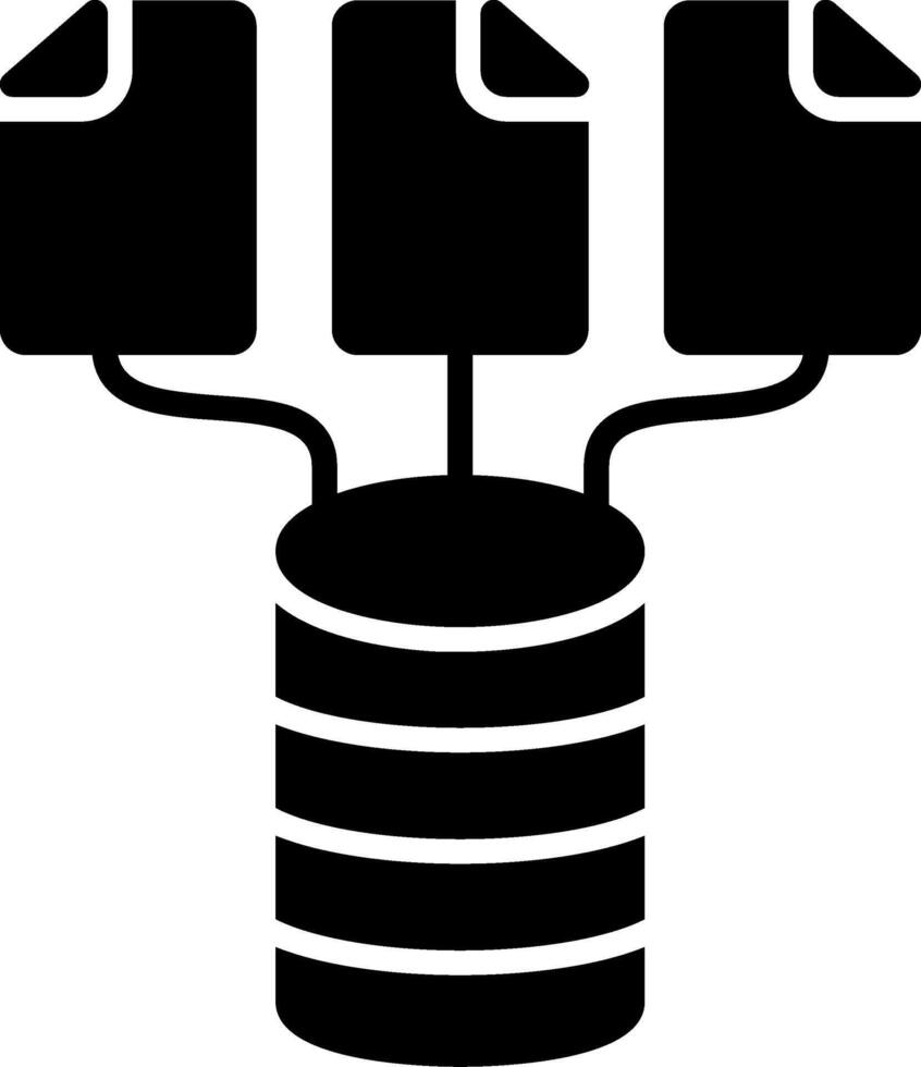 Data Glyph Icon vector