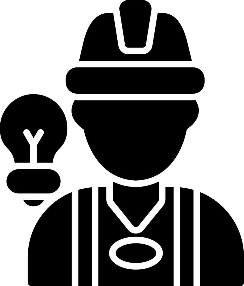 Electrician Glyph Icon vector