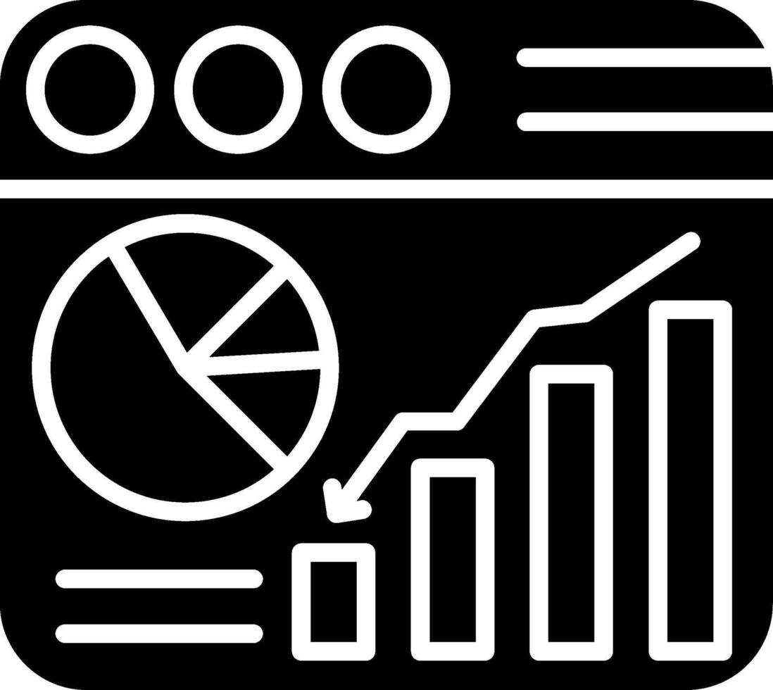 Data Analytics Glyph Icon vector