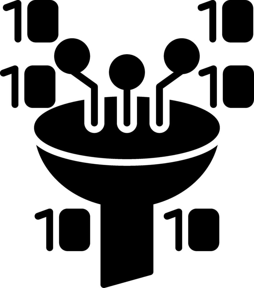 Filter Glyph Icon vector