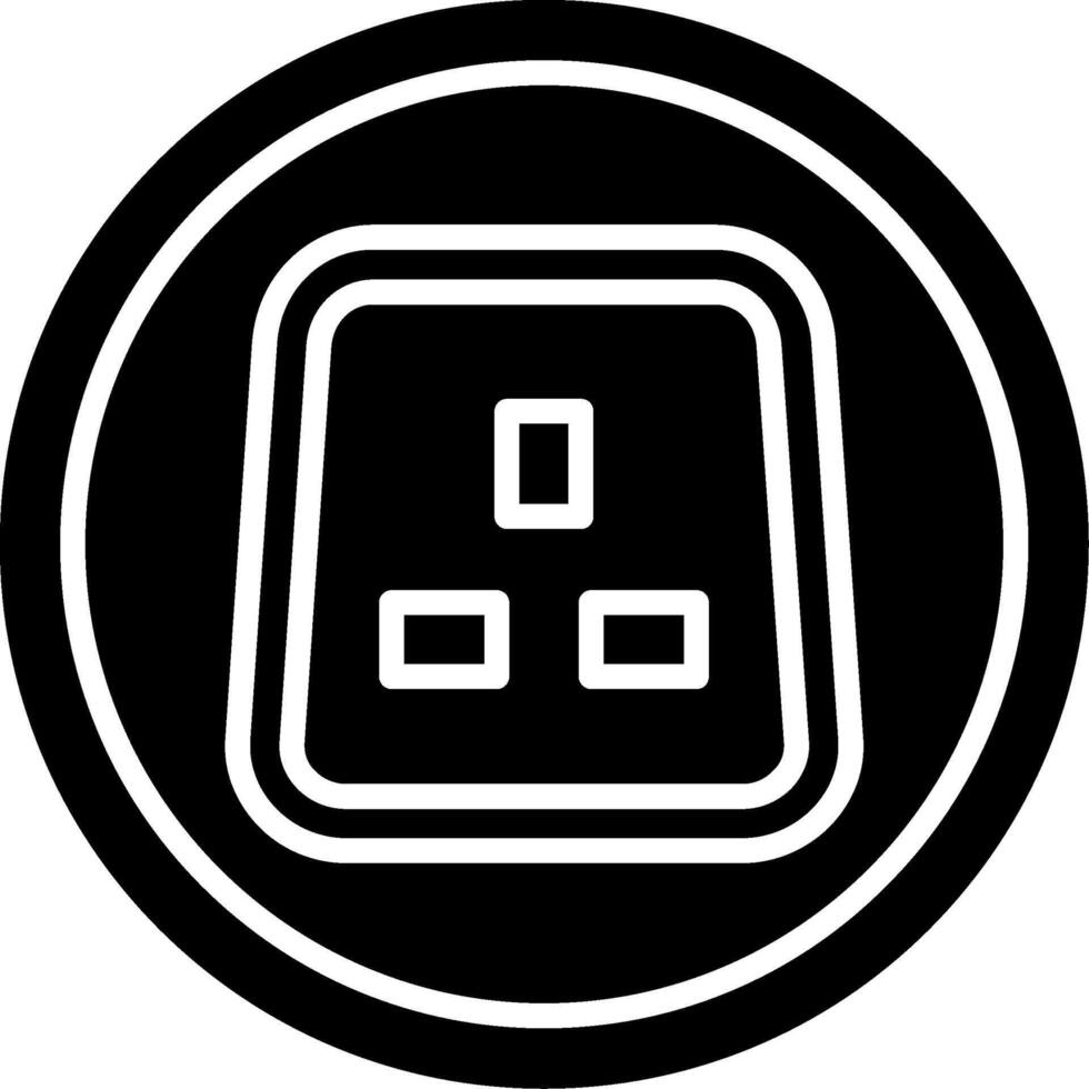 Electric Plug Glyph Icon vector