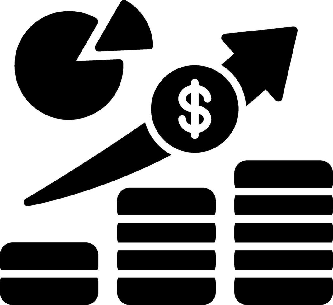Growth Glyph Icon vector