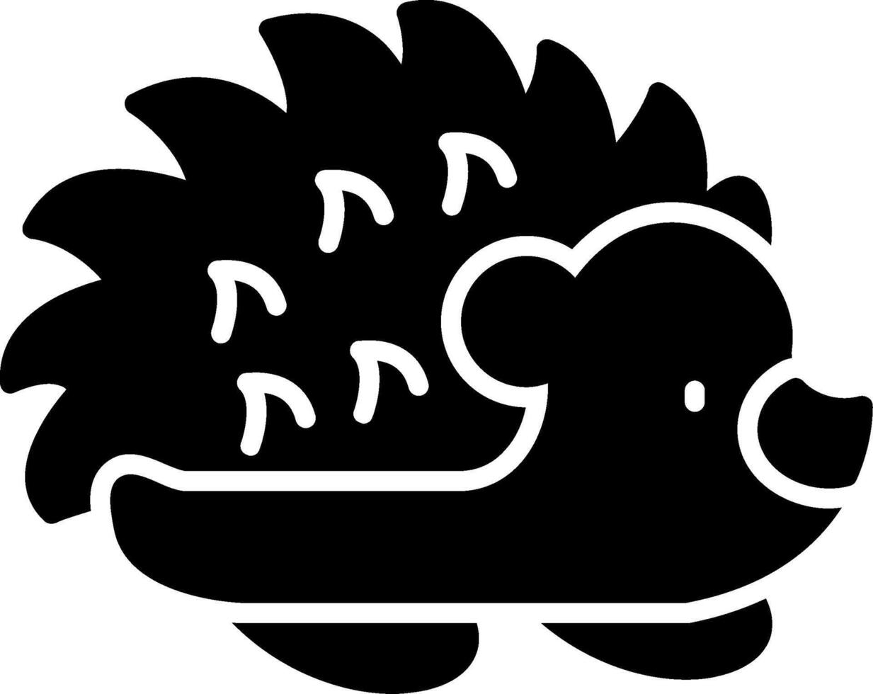Hedgehog Glyph Icon vector