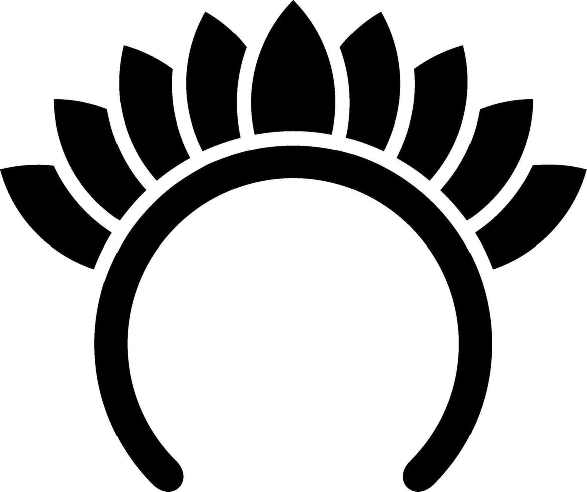 Headdress Glyph Icon vector