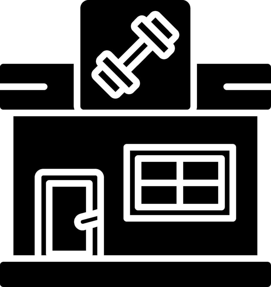Gym Glyph Icon vector