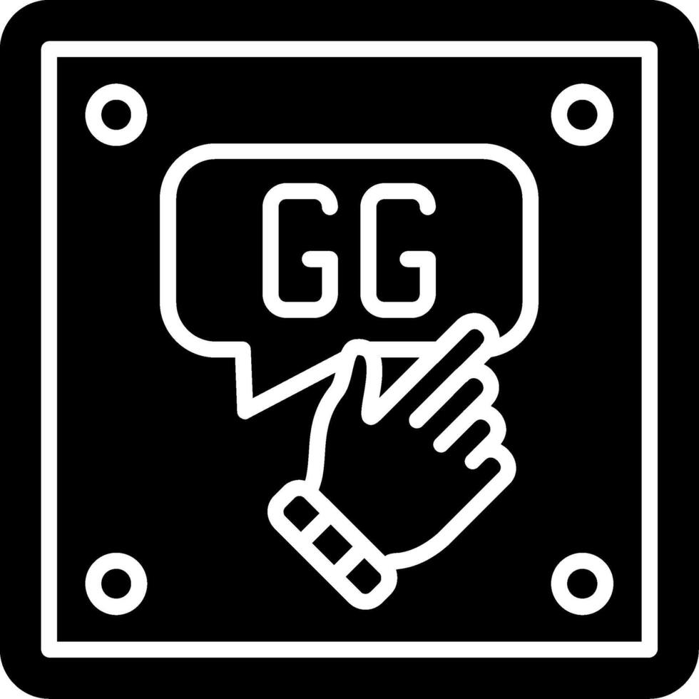 Gg Glyph Icon vector