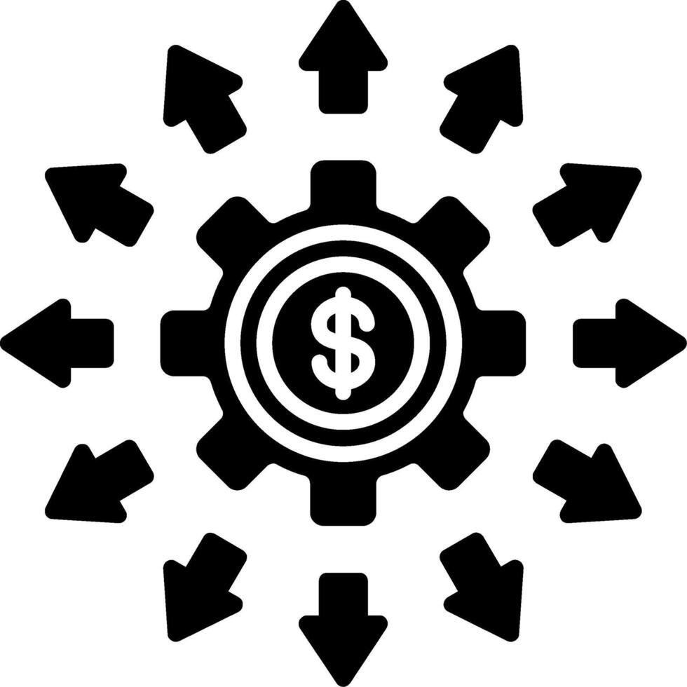 Investment Glyph Icon vector