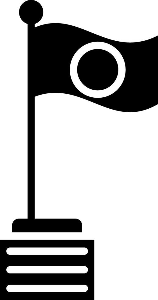 Pit Flag Glyph Icon vector