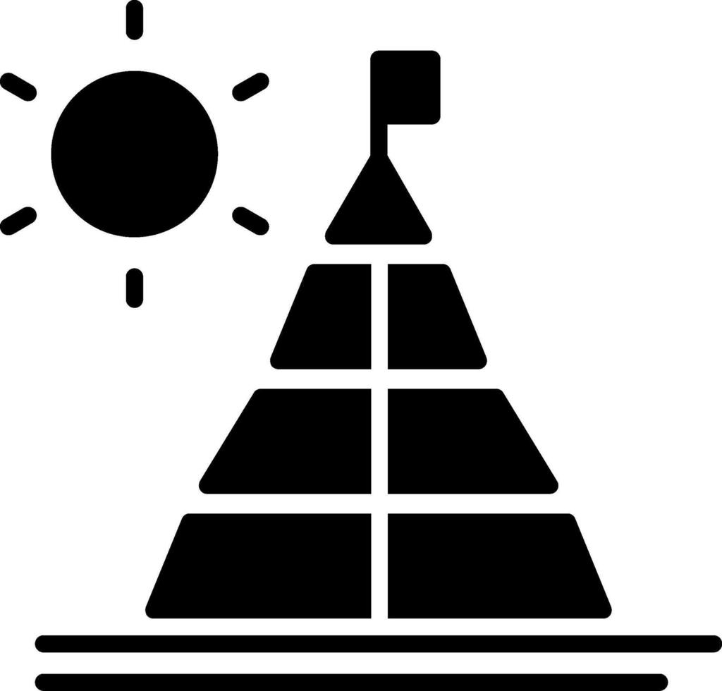 Pyramid Glyph Icon vector
