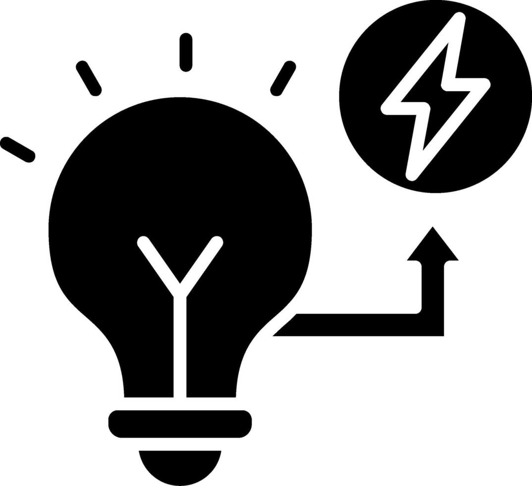 Solar Energy Glyph Icon vector