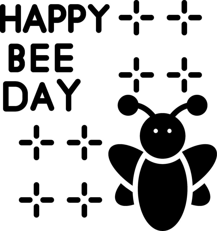World Bee Day Glyph Icon vector