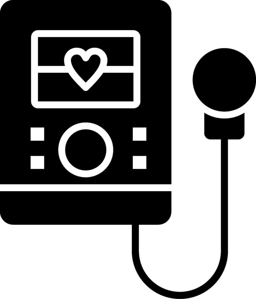 Sphygmomanometer Glyph Icon vector