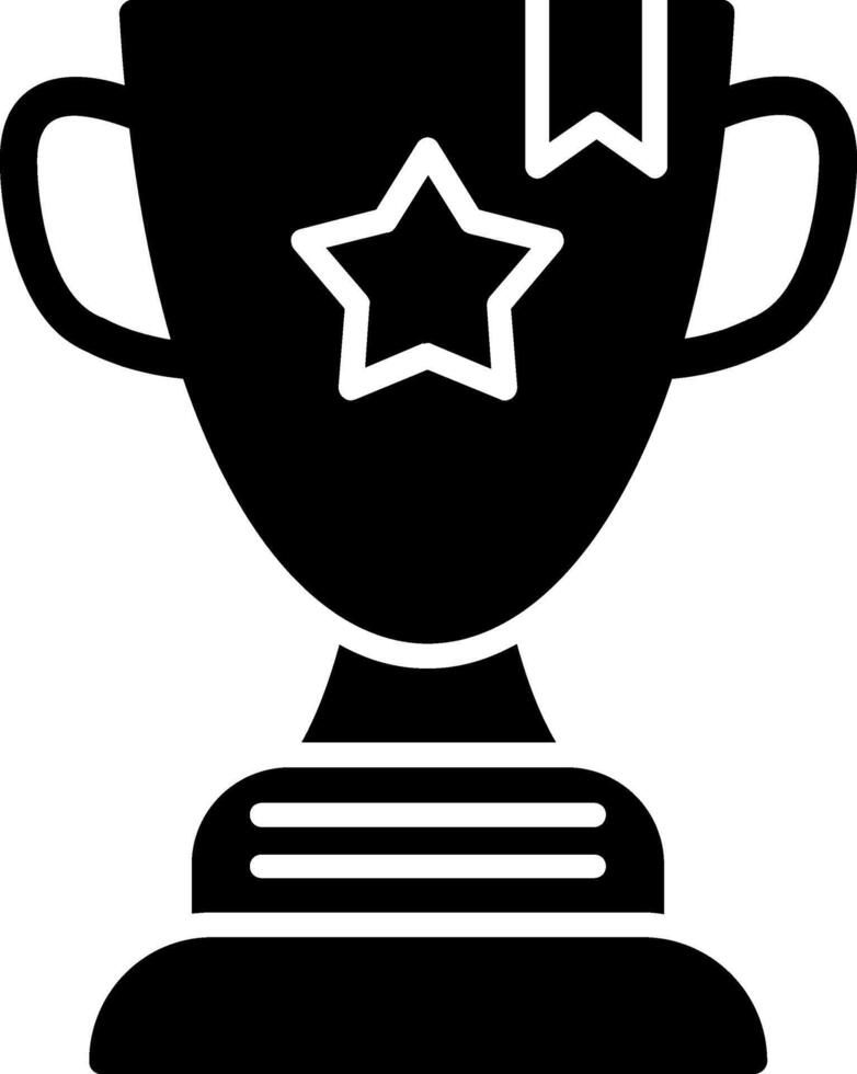 Trophy Glyph Icon vector