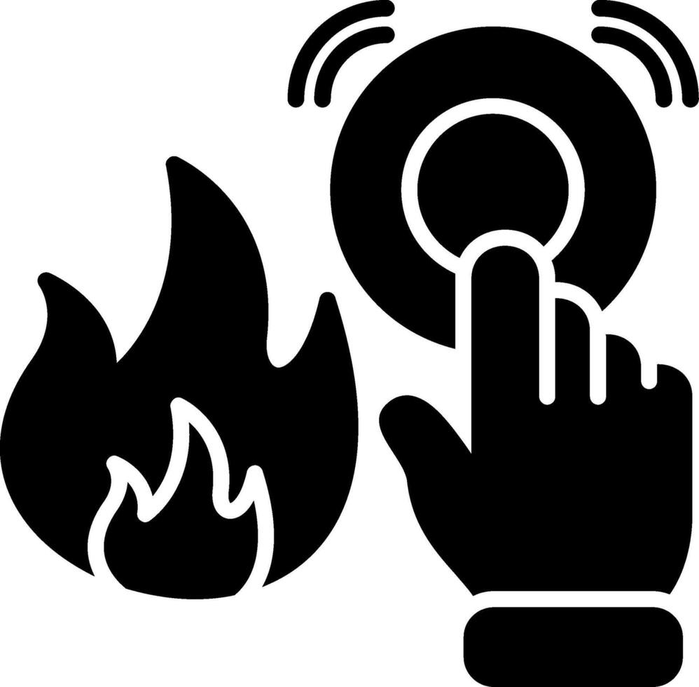 Alarm Glyph Icon vector