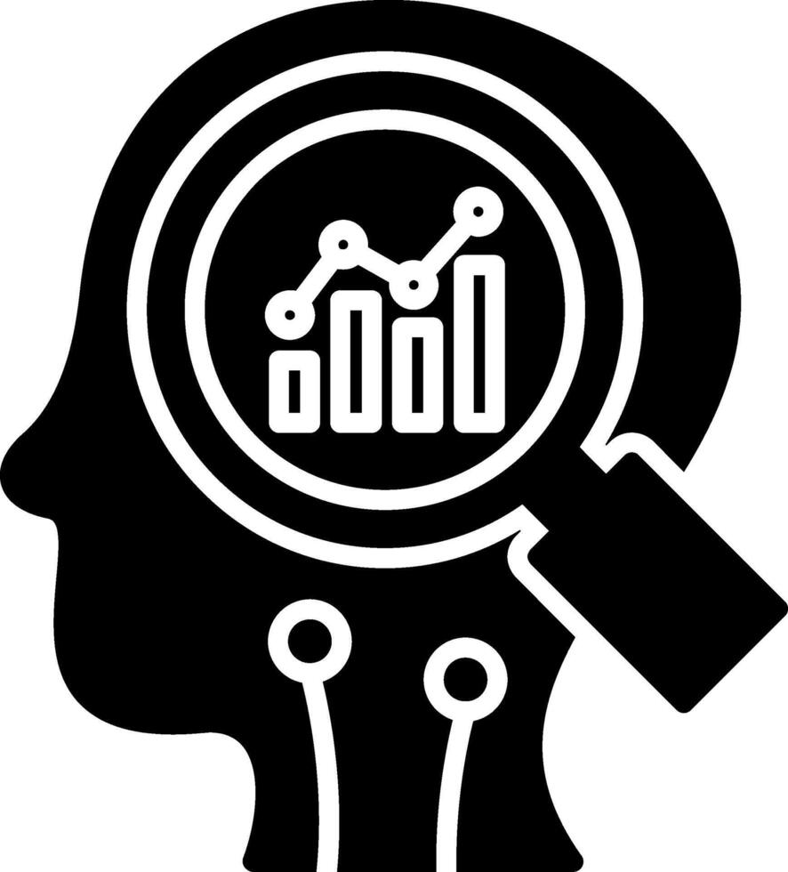 Analysis Glyph Icon vector
