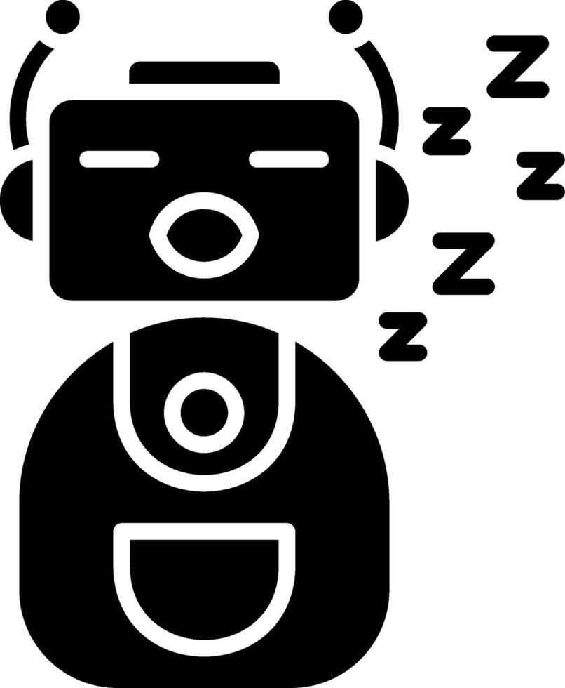 Bot Glyph Icon vector