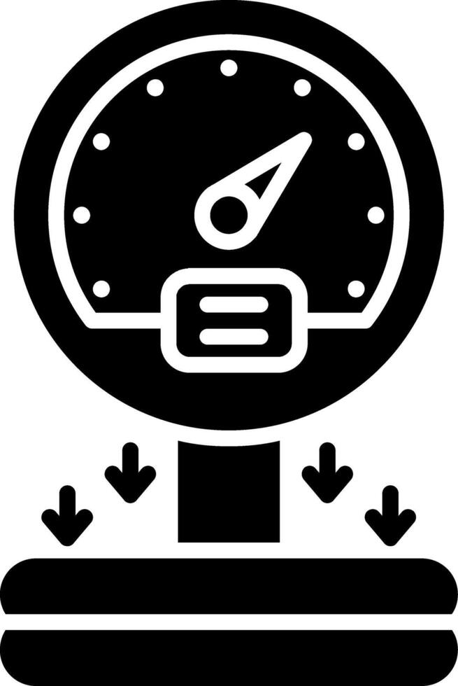 Pressure Sensor Glyph Icon vector