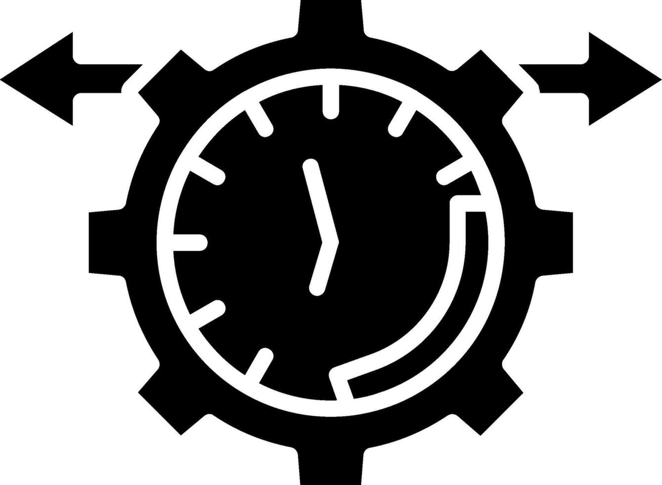Clock Glyph Icon vector