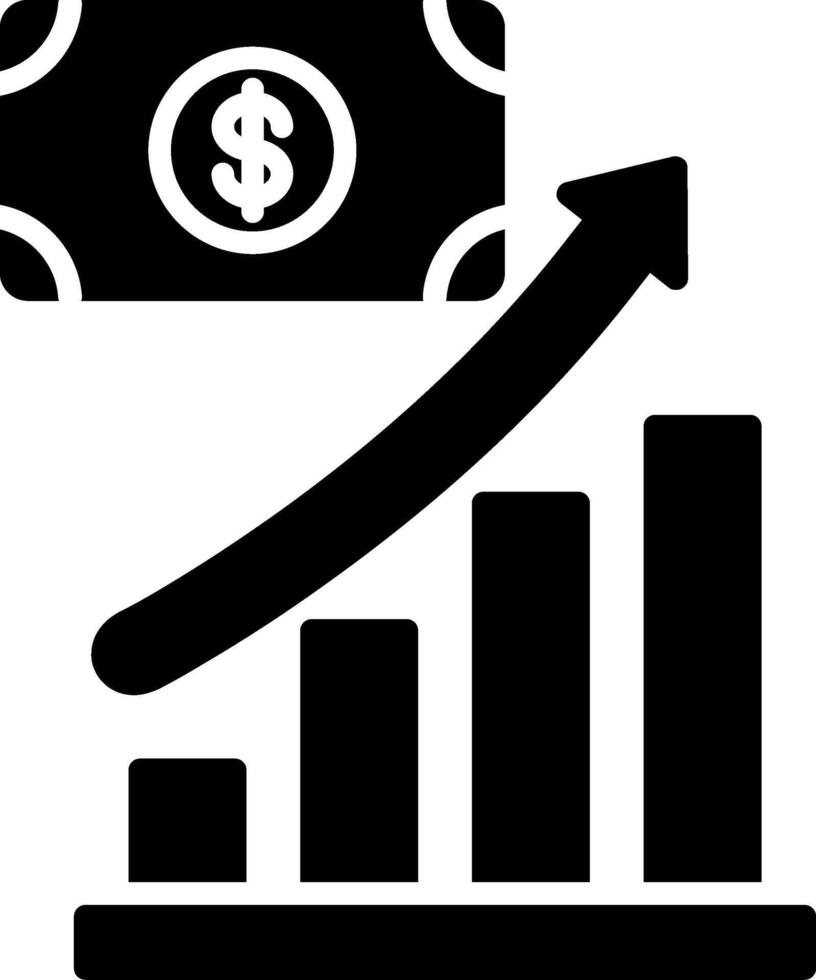 Increase Glyph Icon vector