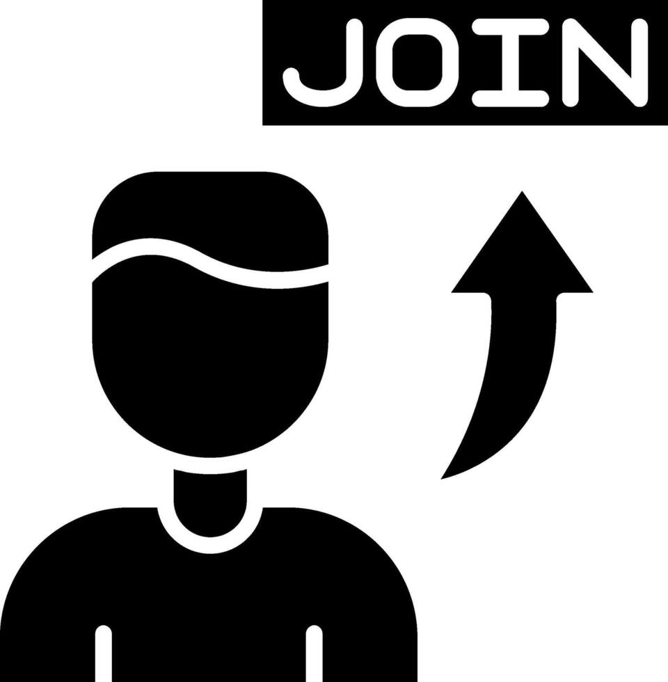 Join Glyph Icon vector