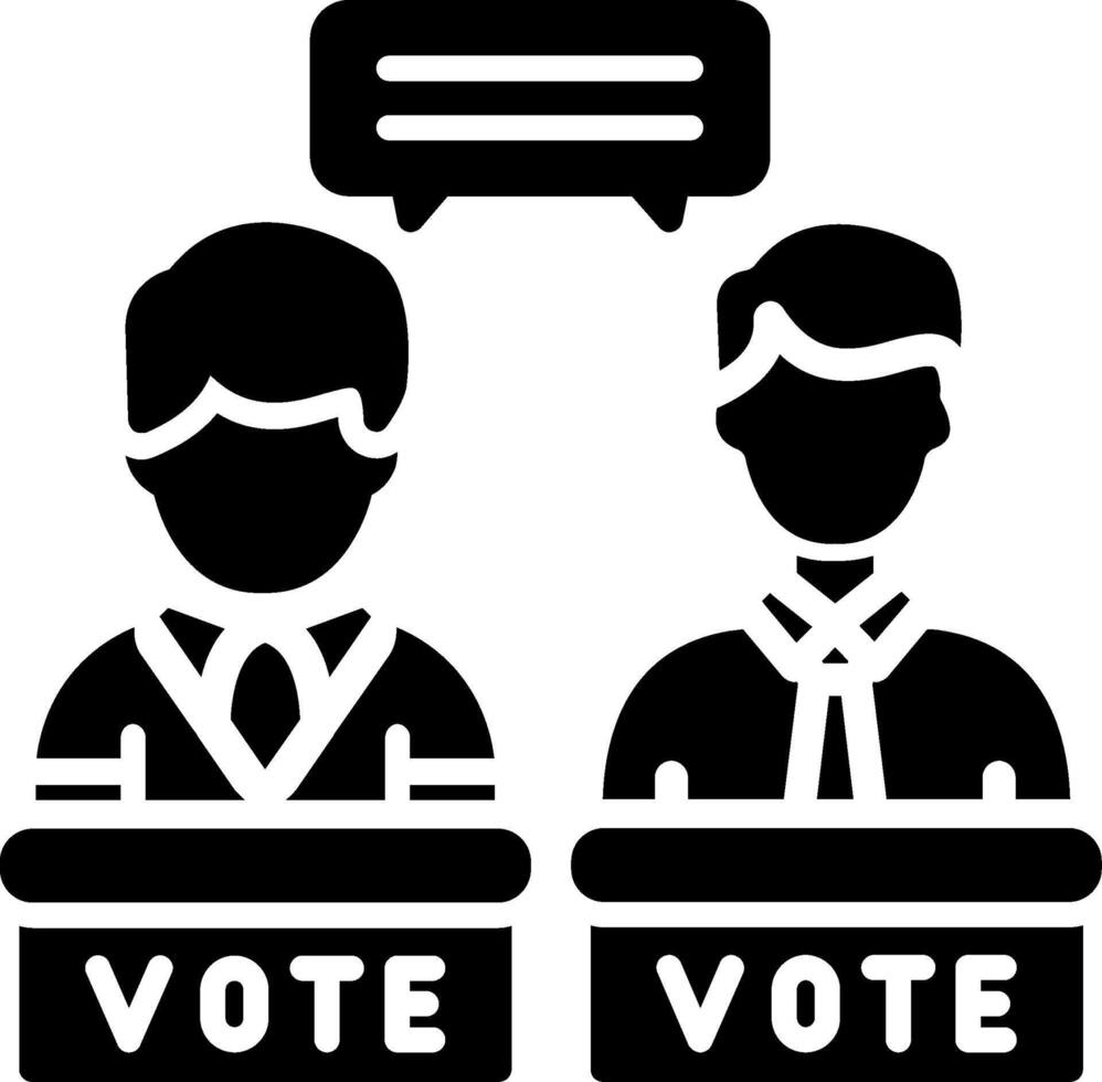 Debate Glyph Icon vector