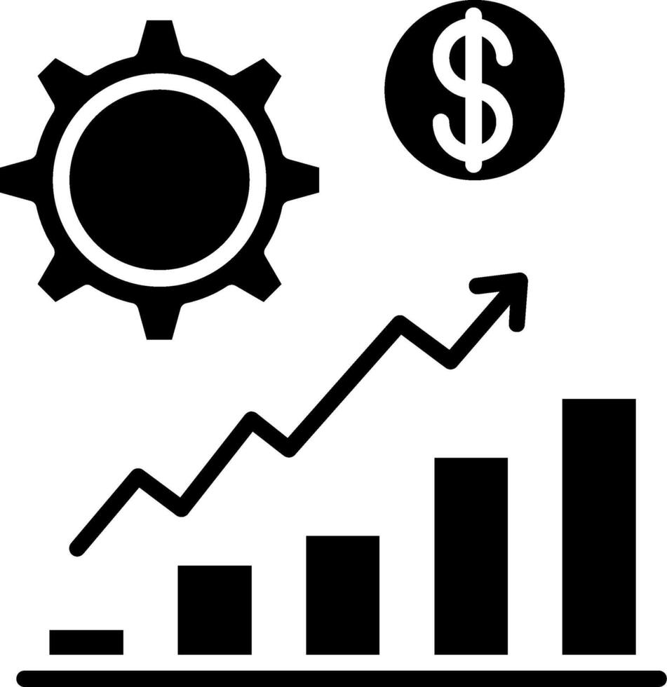 Efficiency Glyph Icon vector