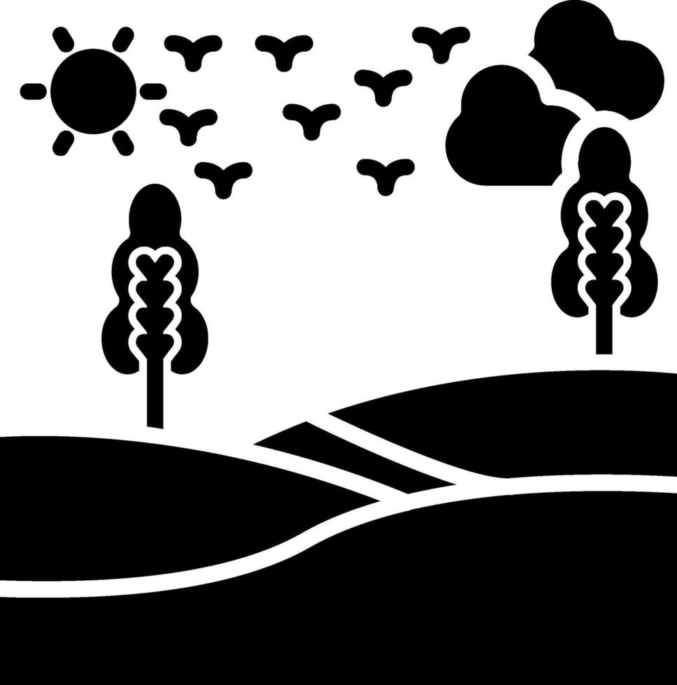 Desert Glyph Icon vector