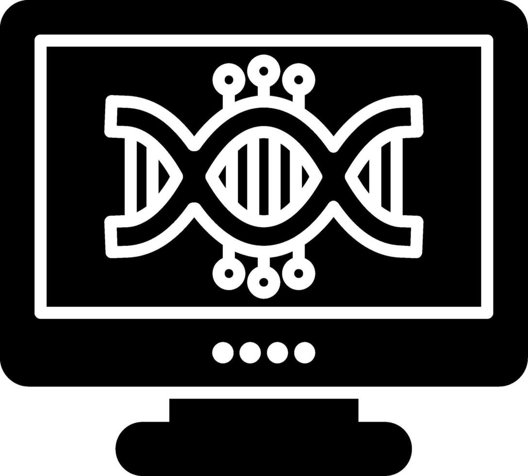 Dna Glyph Icon vector