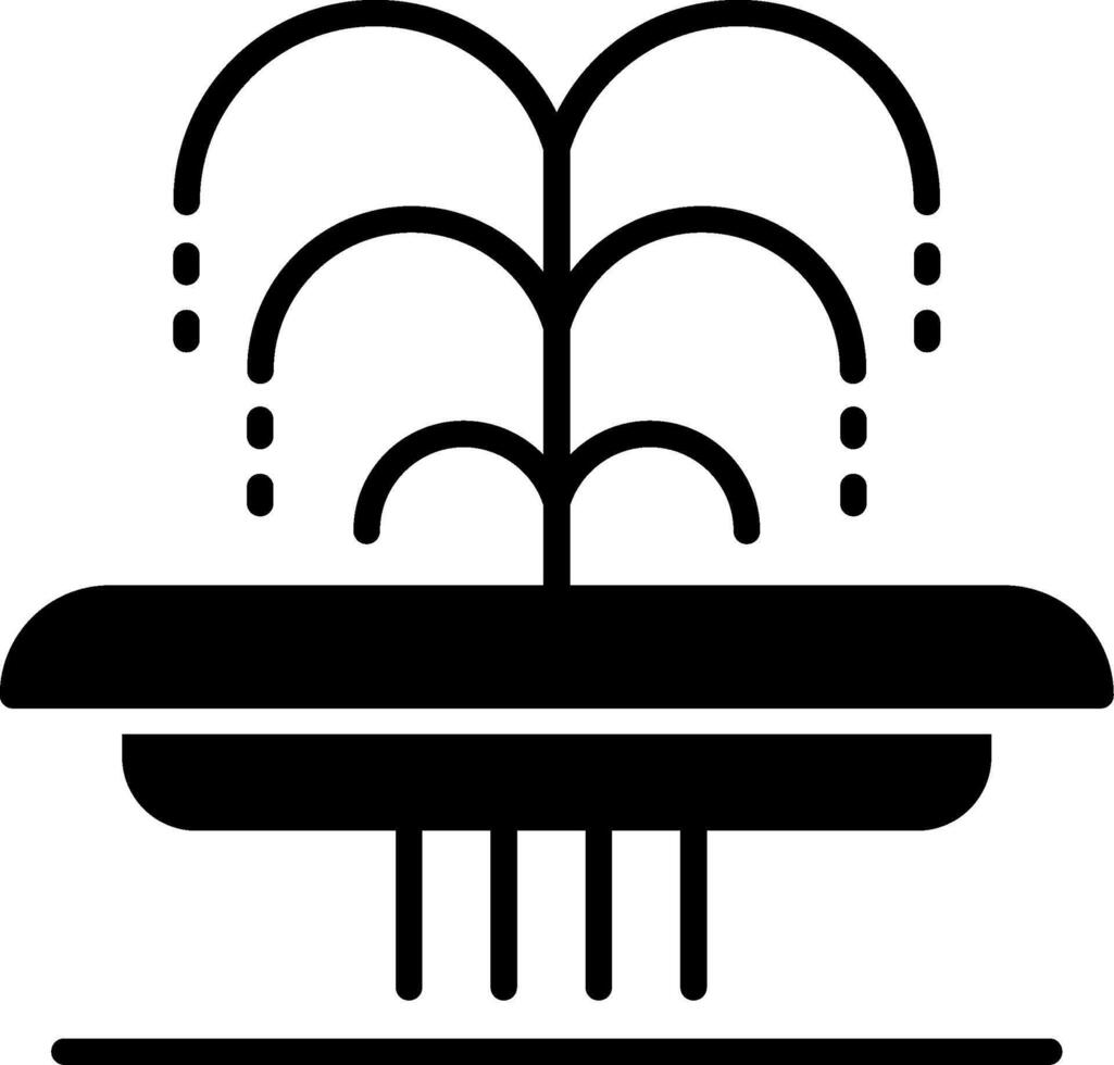 Fountain Glyph Icon vector