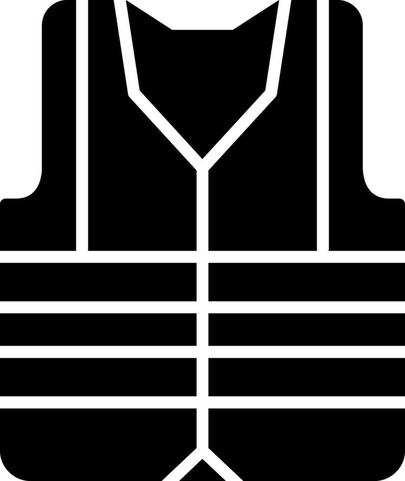 Life Jacket Glyph Icon vector