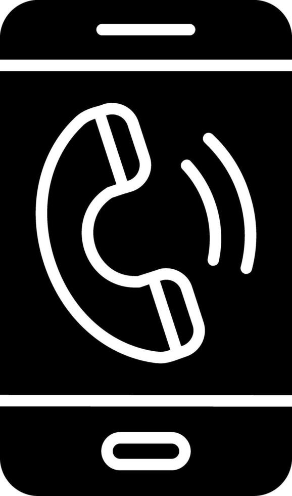 Phone Call Glyph Icon vector