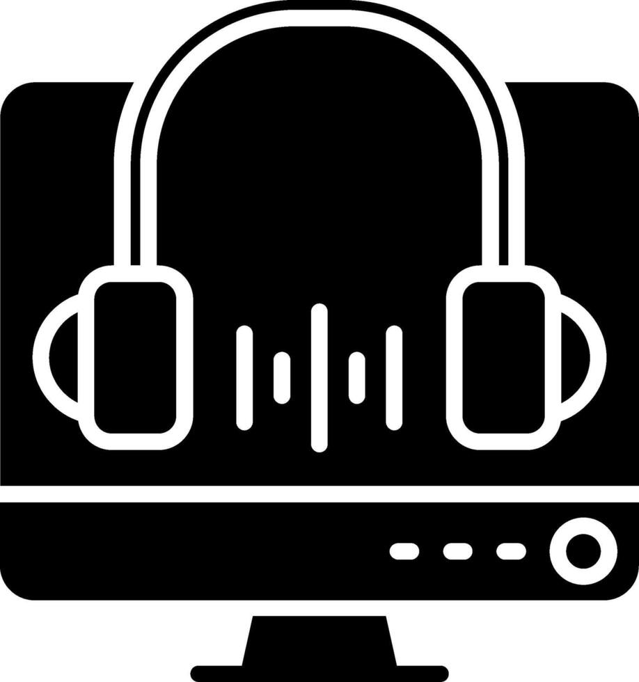 Headset Glyph Icon vector