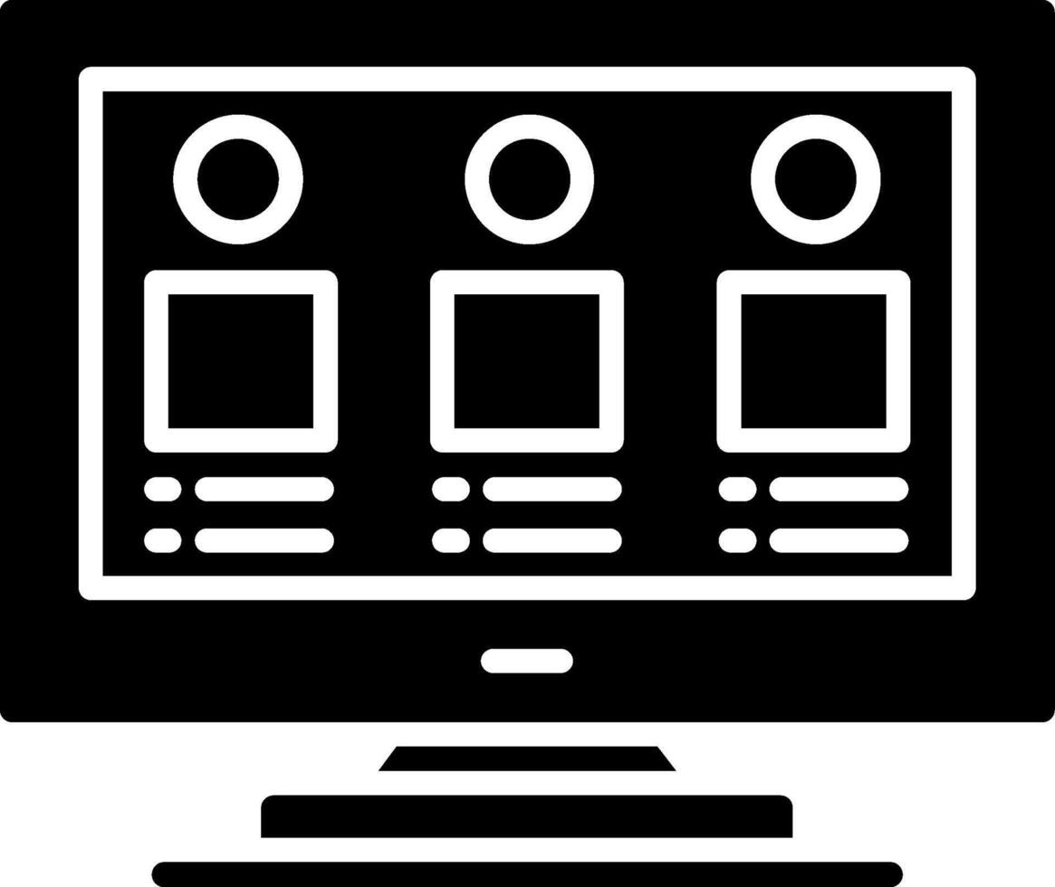 Mood Board Glyph Icon vector