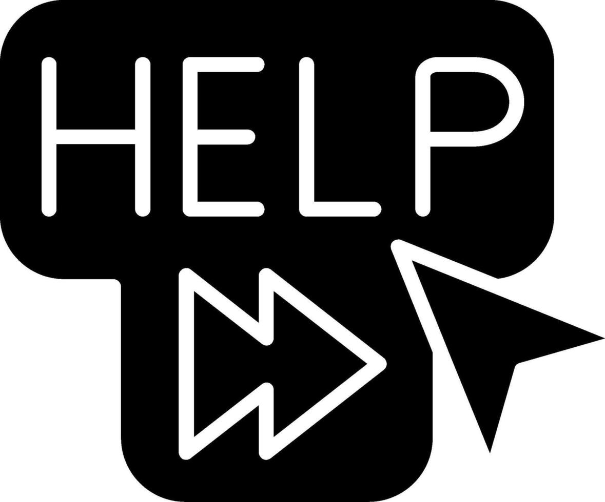 Help Glyph Icon vector