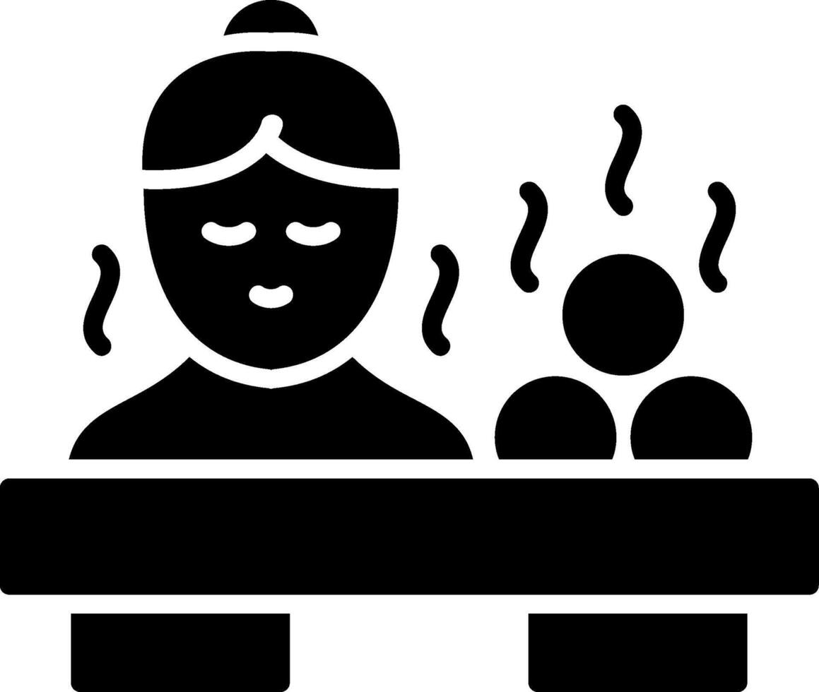 Sauna Glyph Icon vector