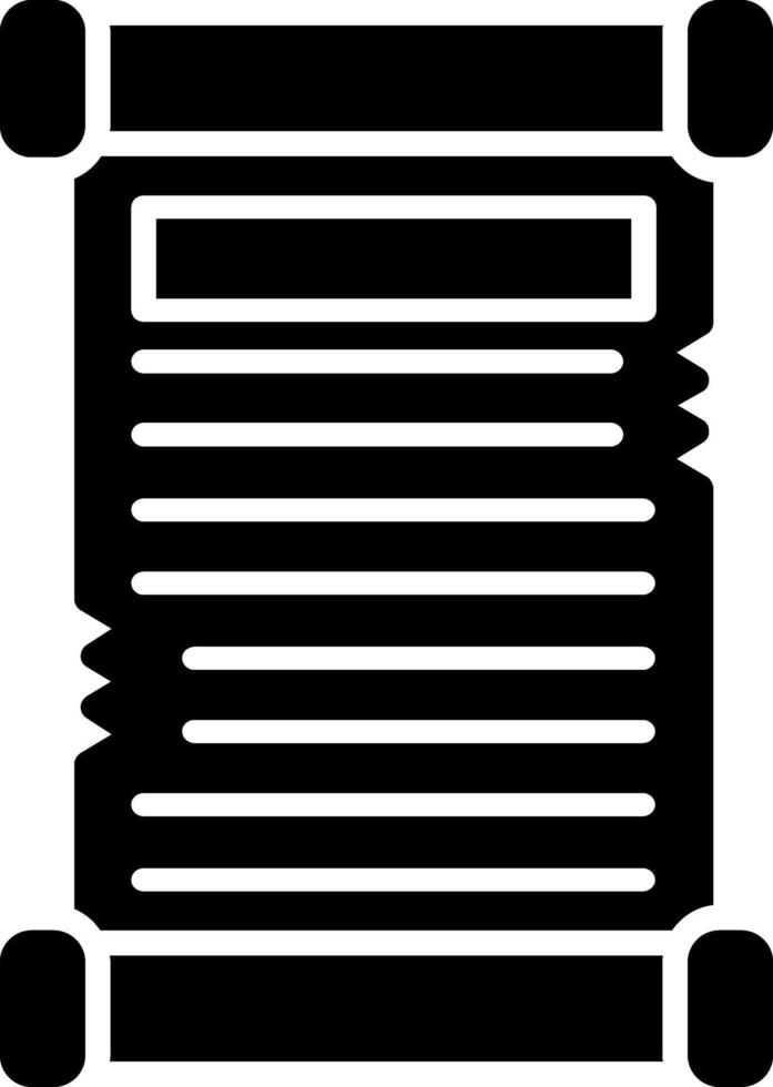 Scroll Glyph Icon vector