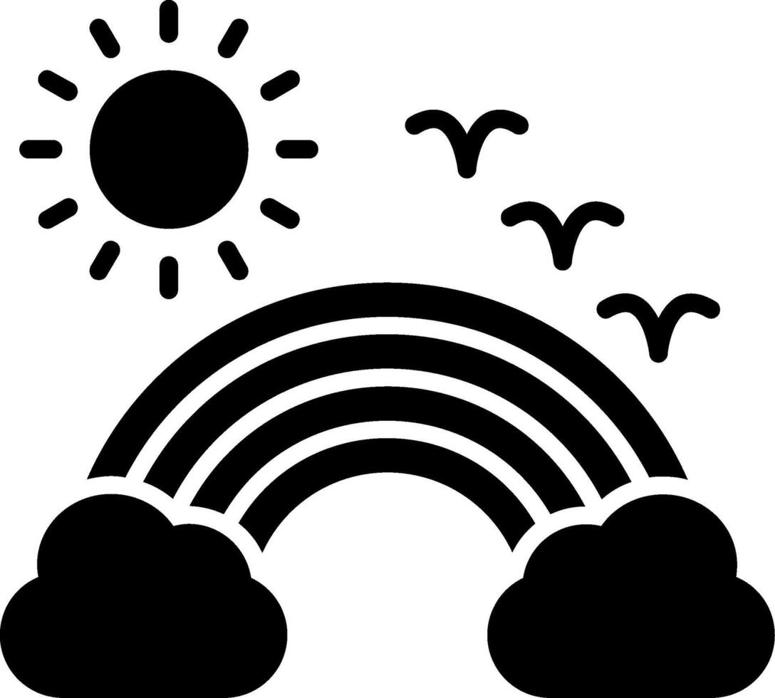 Rainbow Glyph Icon vector