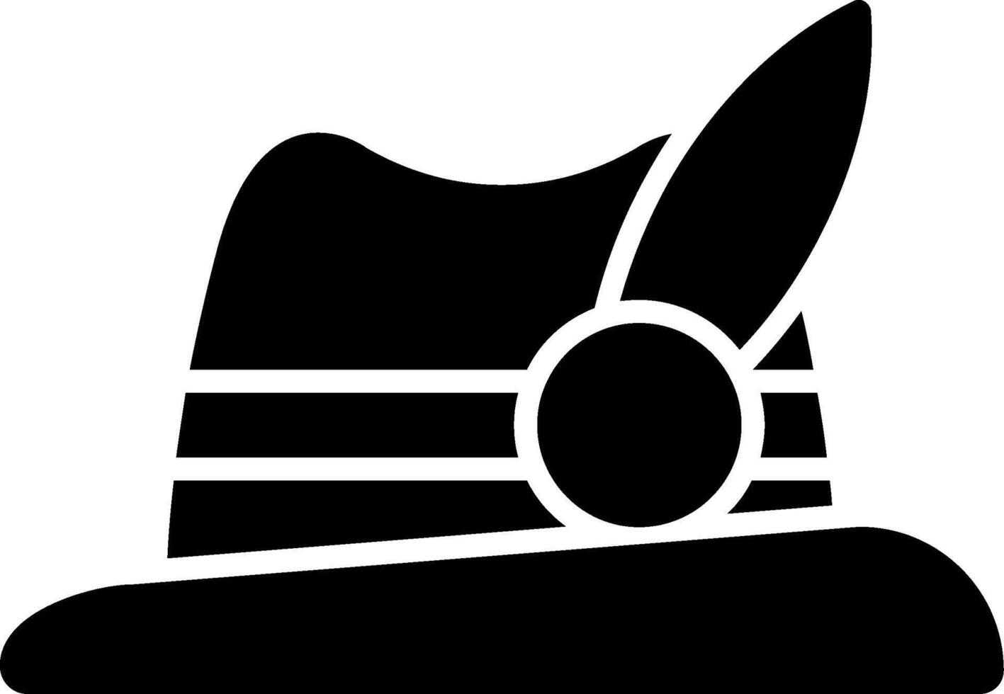 Tyrolean Glyph Icon vector