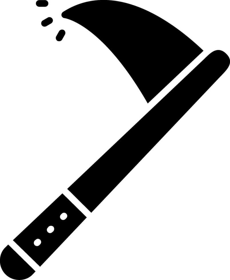 Scythe Glyph Icon vector