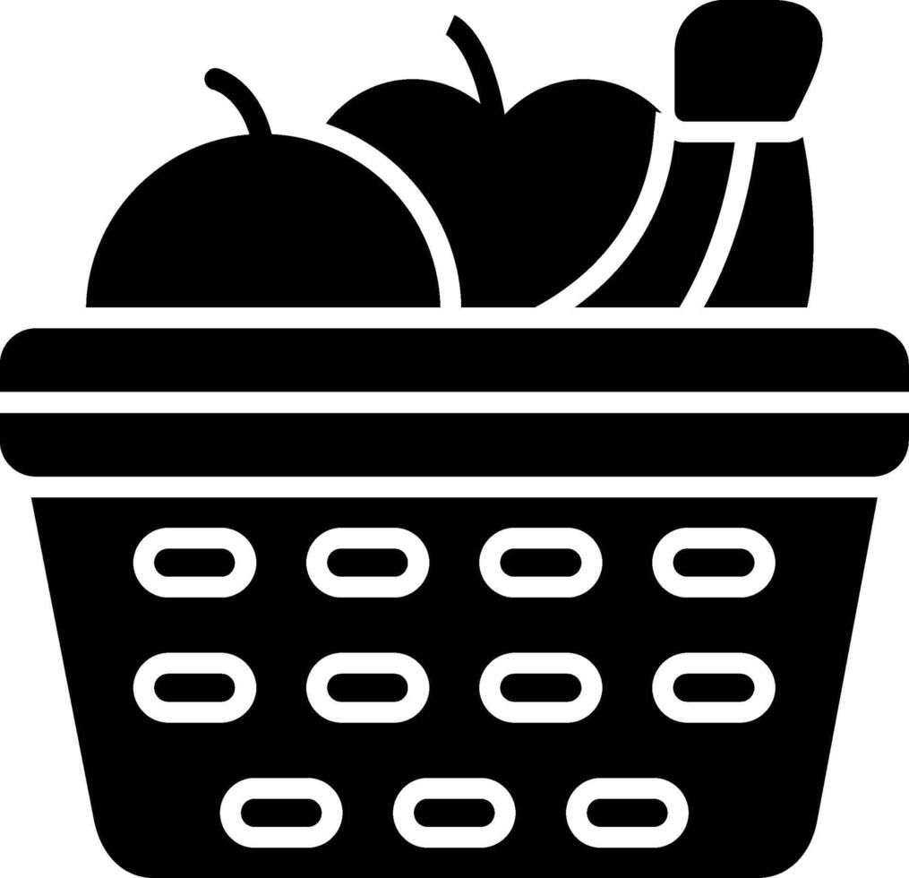 Basket Glyph Icon vector