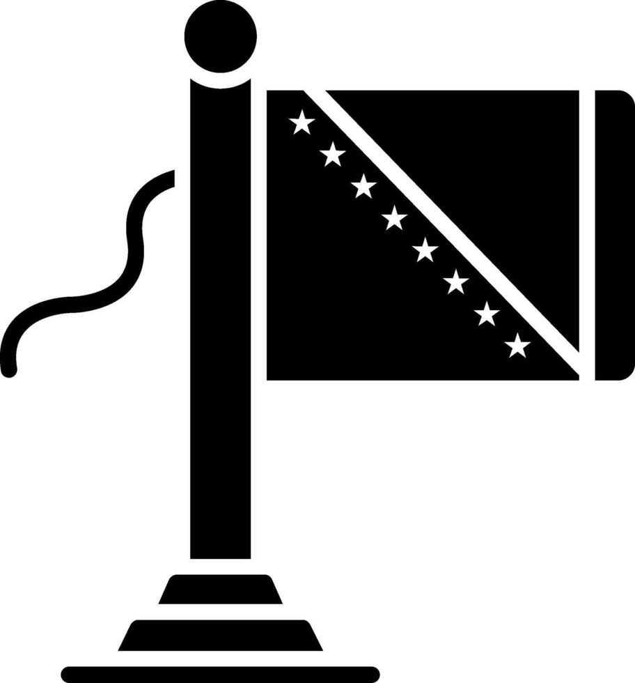Bosnia Flag Glyph Icon vector