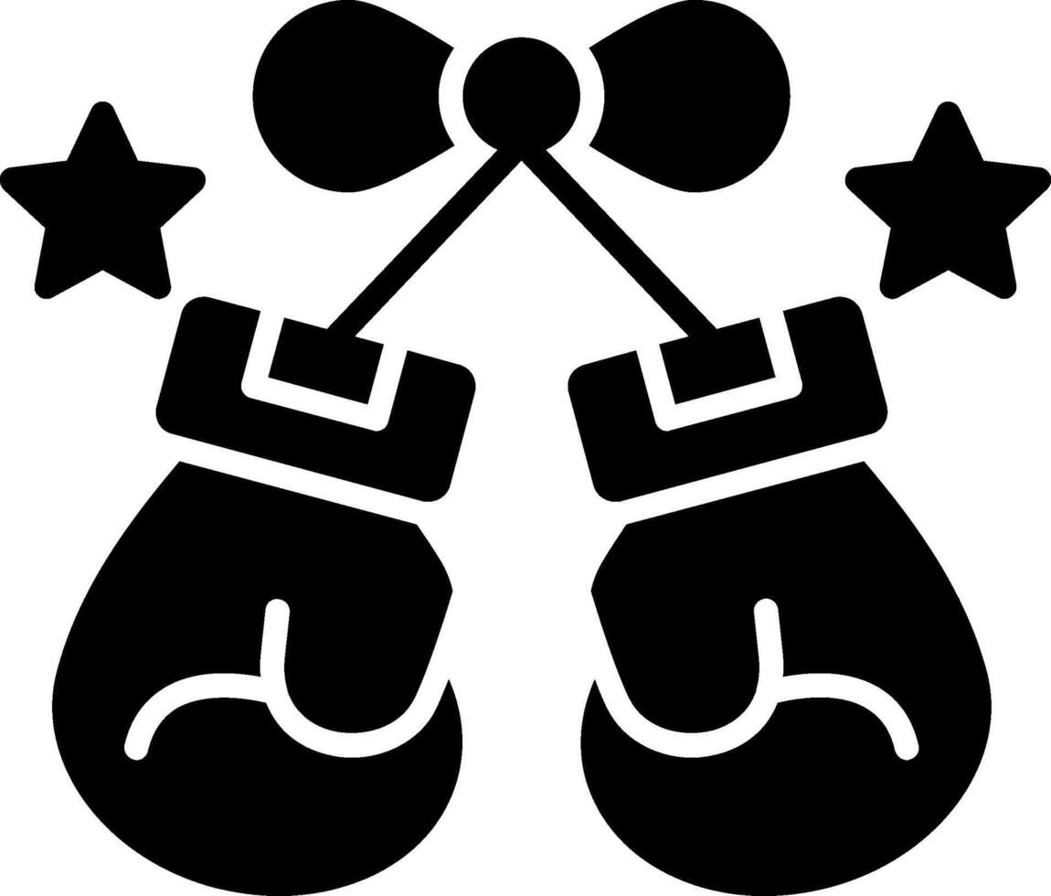 Boxing Gloves Glyph Icon vector