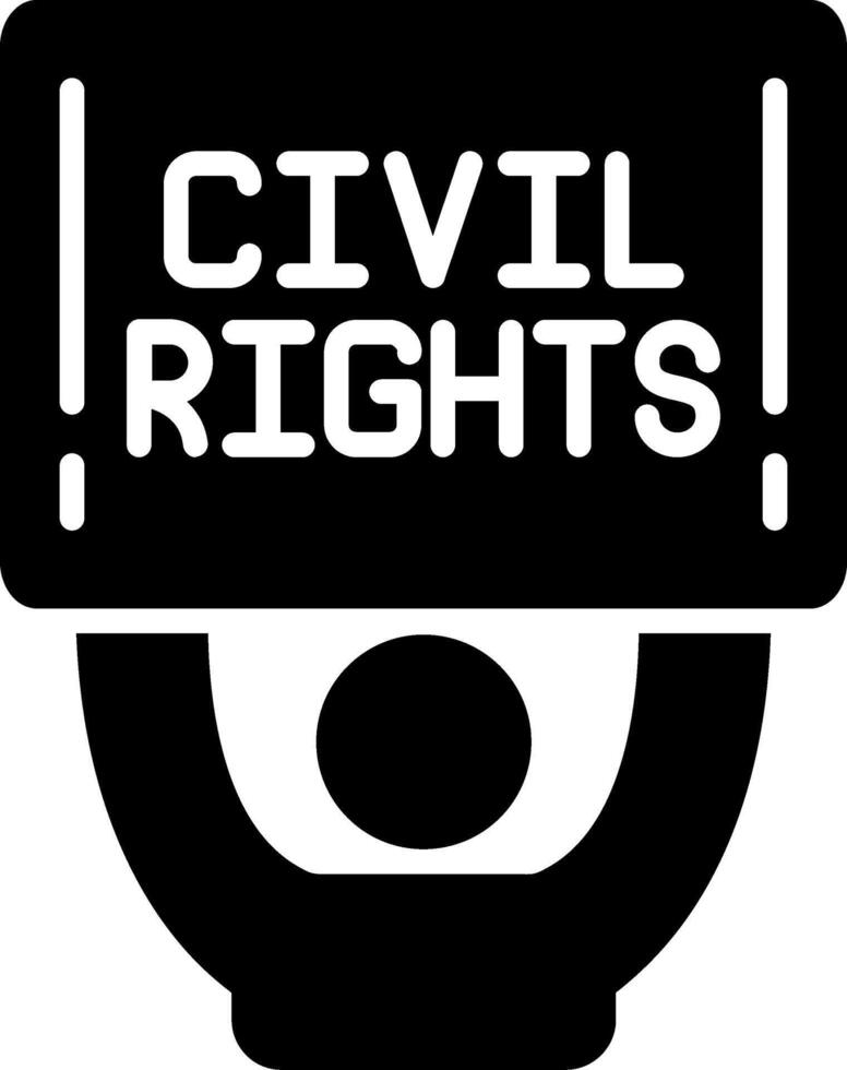 Civil Rights Glyph Icon vector