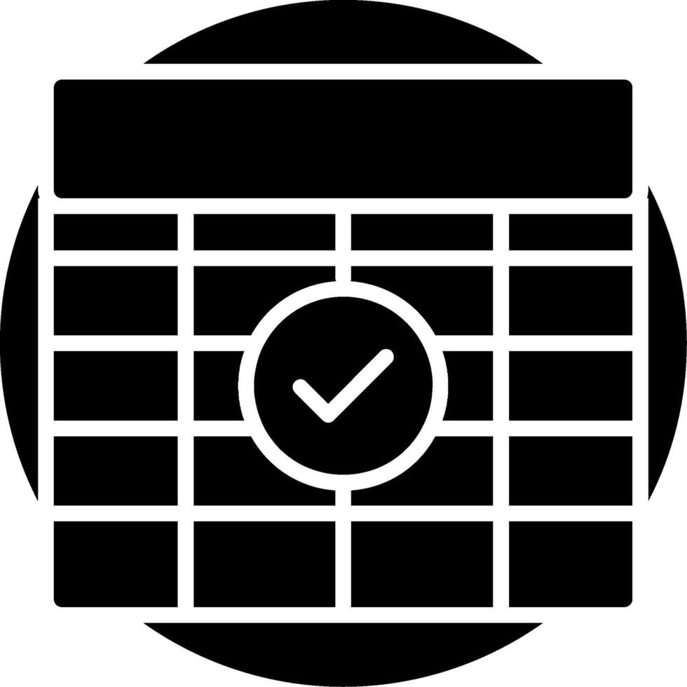 Check Glyph Icon vector