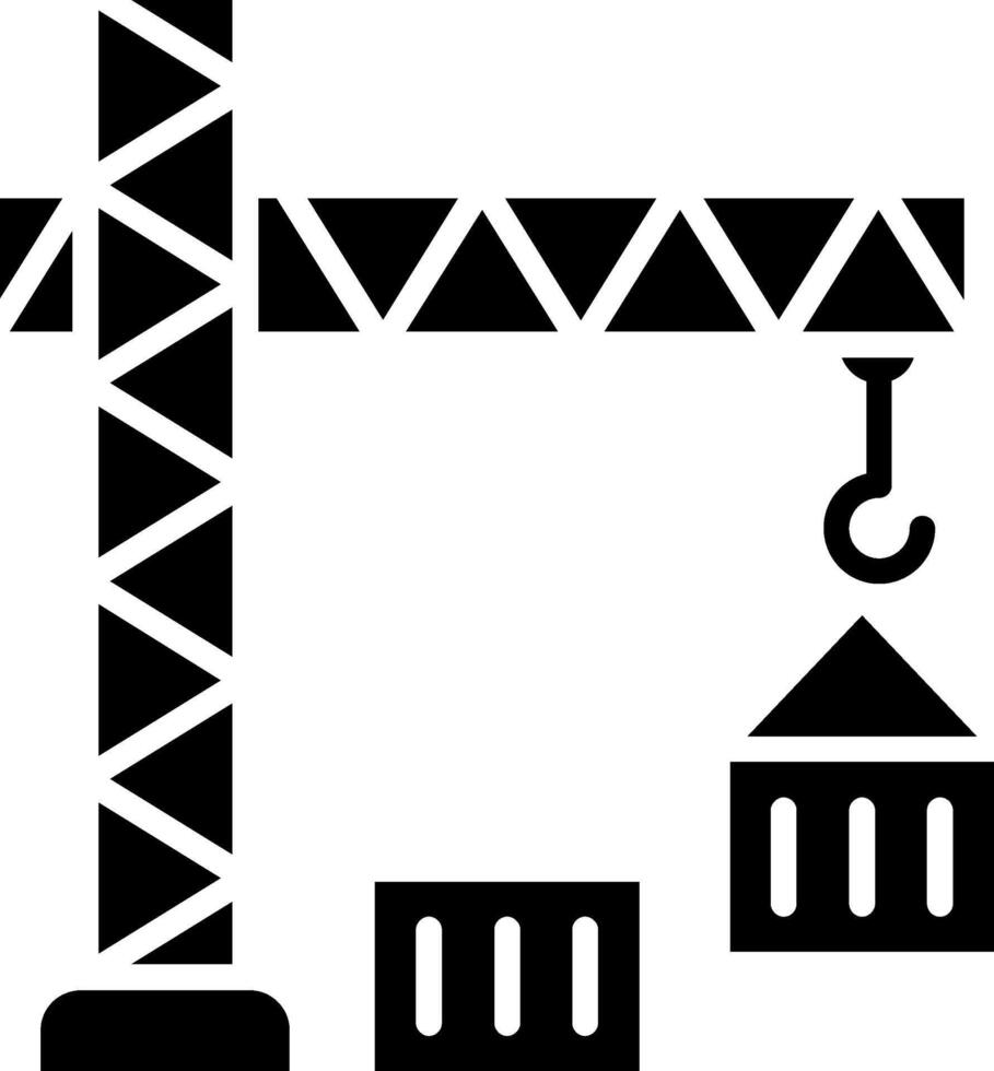 Crane Glyph Icon vector