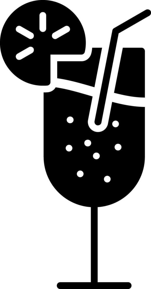 Cocktail Glyph Icon vector
