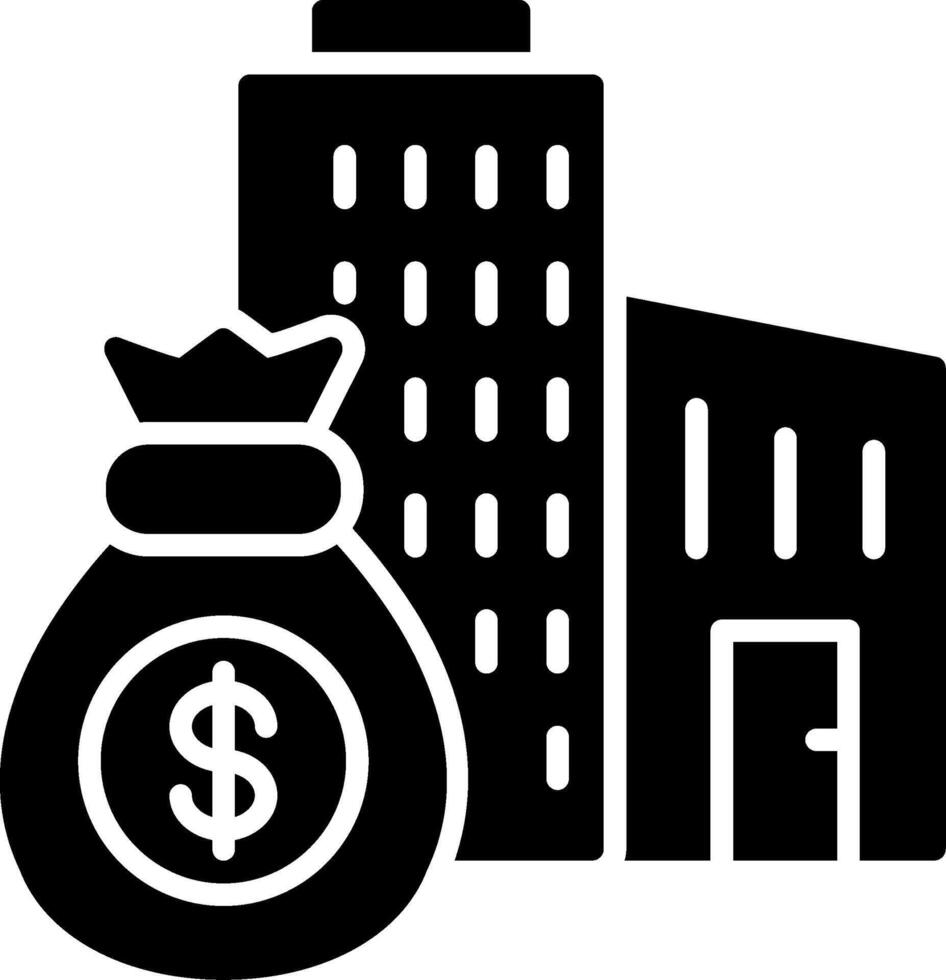 Capital Glyph Icon vector