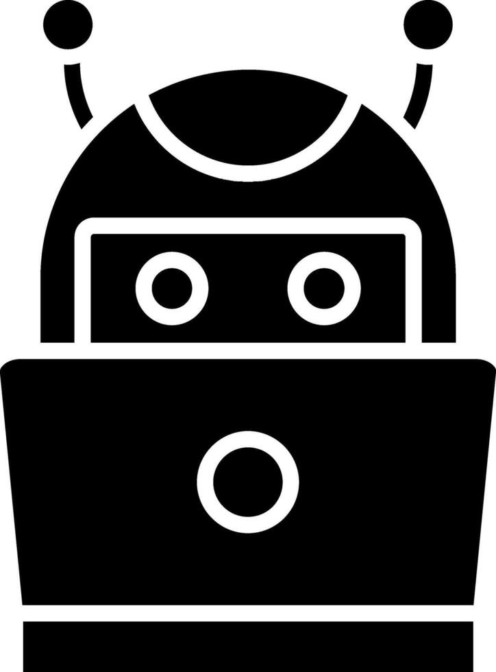 Bot Glyph Icon vector