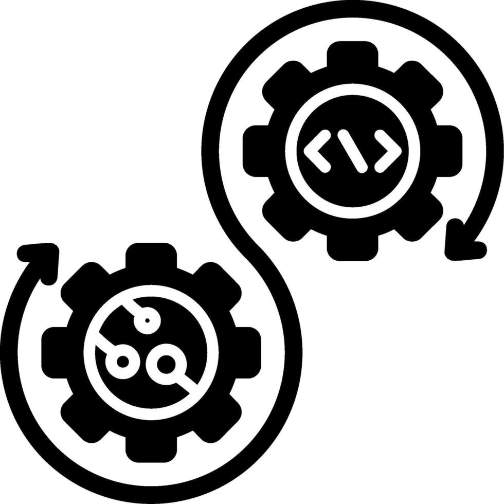 Devops Glyph Icon vector